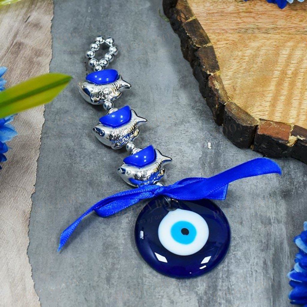 Feng Shui Evil Eye Three Fish Wall Hanging Charm