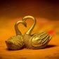 Feng Shui Pair Of Golden Swan For Good Fortune