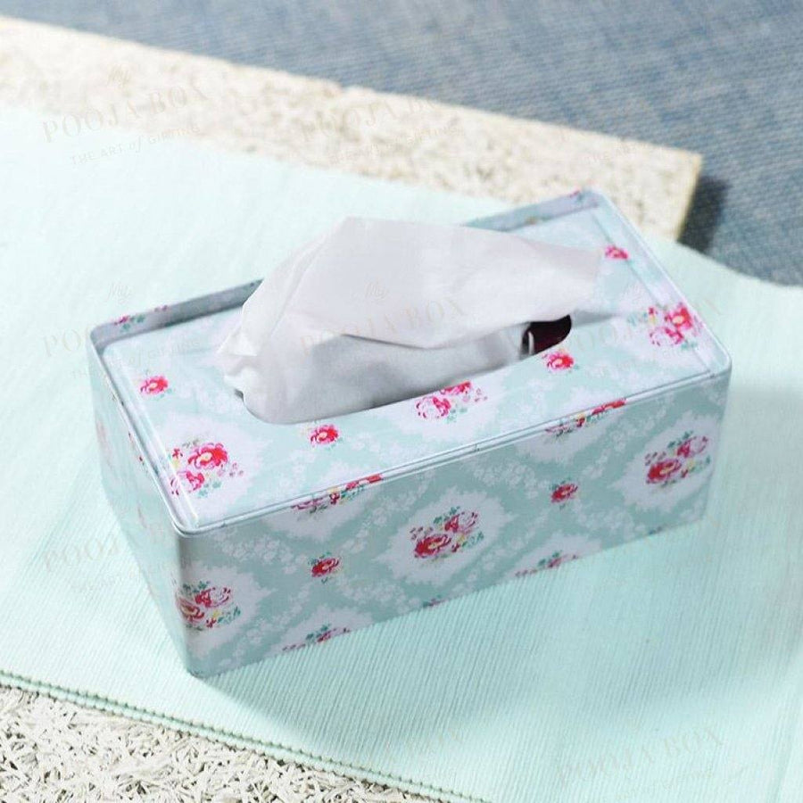 Floral Tin Napkin Holder Home Decor