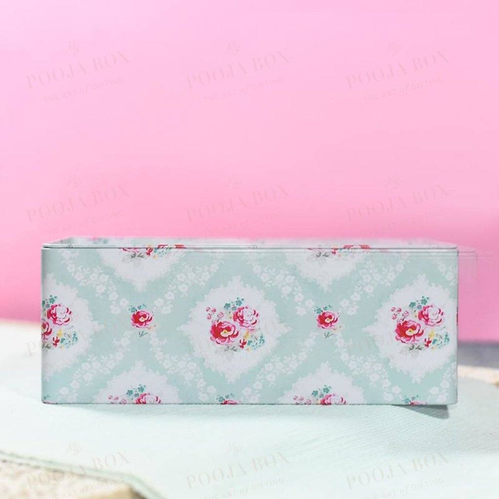 Floral Tin Napkin Holder Home Decor