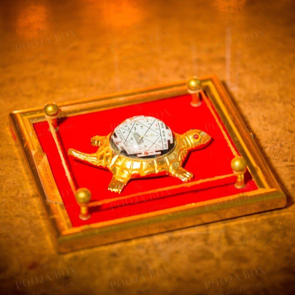 Framed Kulik Kaal Sarp Yog Tortoise Yantra