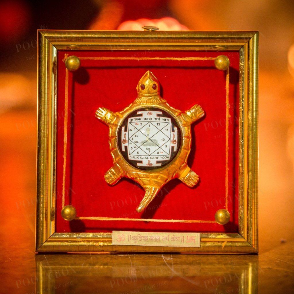 Framed Kulik Kaal Sarp Yog Tortoise Yantra