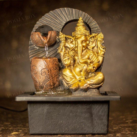 Ganesha With 2 Vessels Fountain