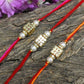 Golden Beaded Dice Rakhi Set Of 3