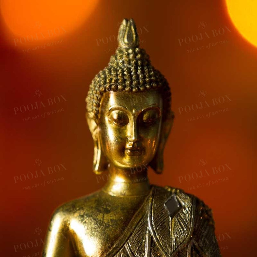 Golden Buddha Showpiece Idols