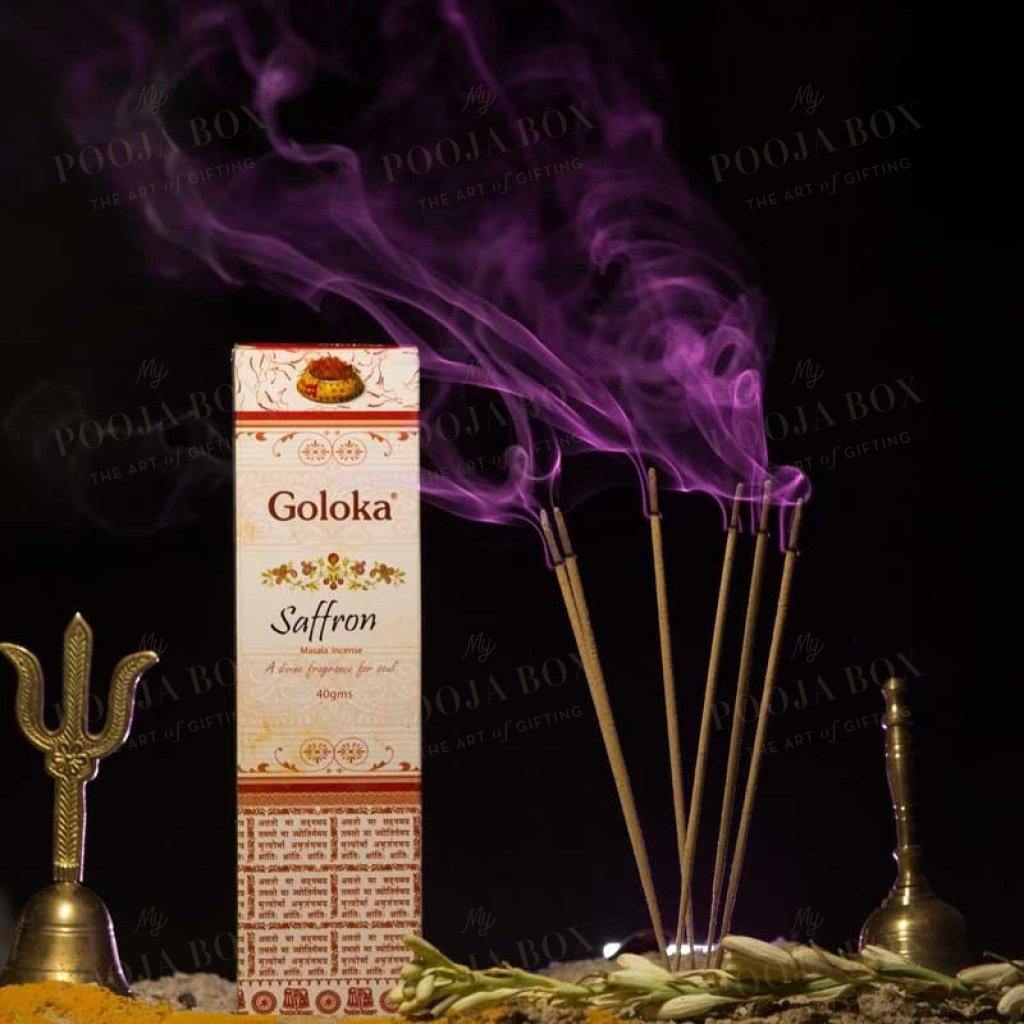 Goloka Premium Saffron Agarbatti Incense