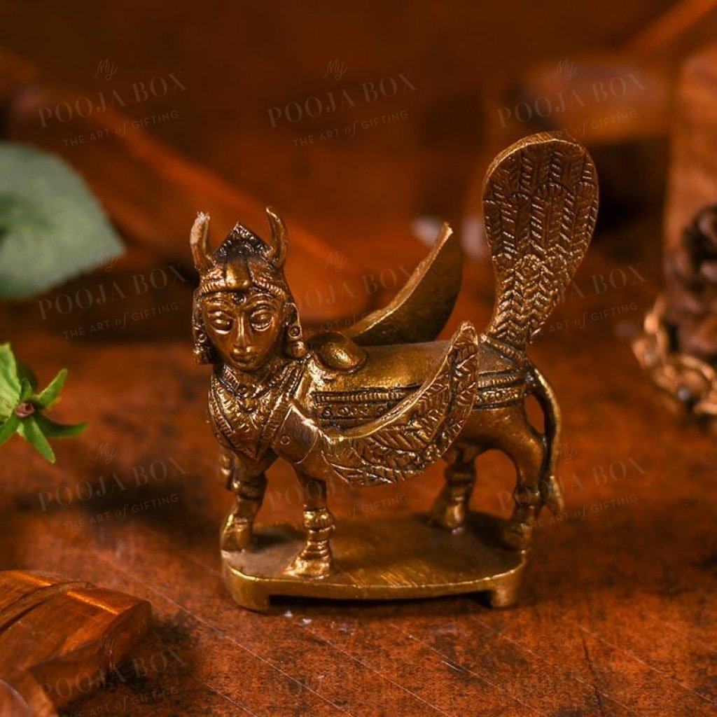 Gorgeous Handcrafted Kamdhenu Brass Idol Idols