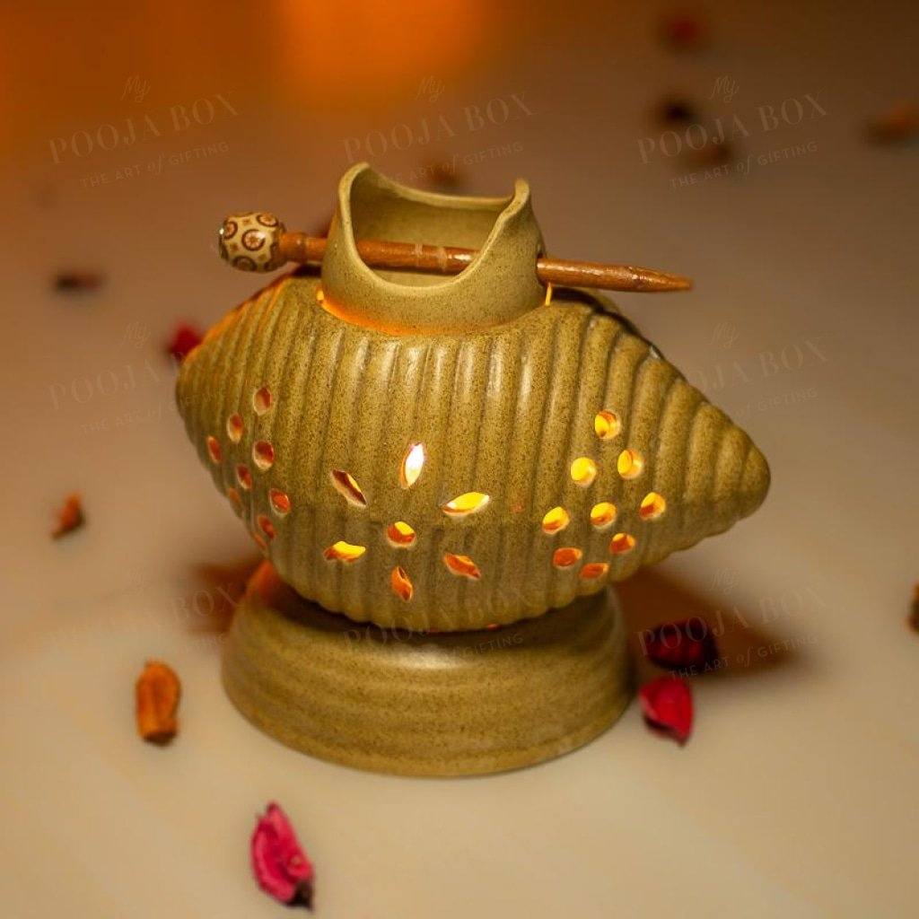 Gorgeous Handcrafted Shankh Aroma Diffuser Diffusor