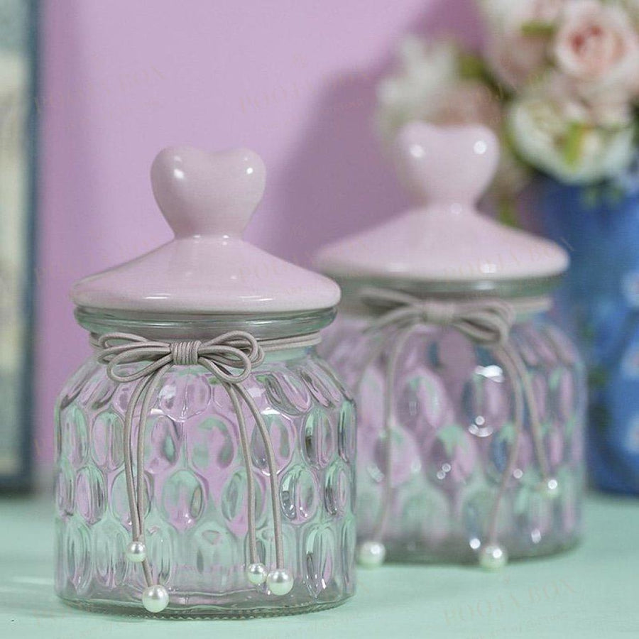 Gorgeous Hearty Glass Jar Set Of 2 Crockery