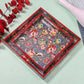 Grey Floral Serving Trays-Set Of 2 Crockery