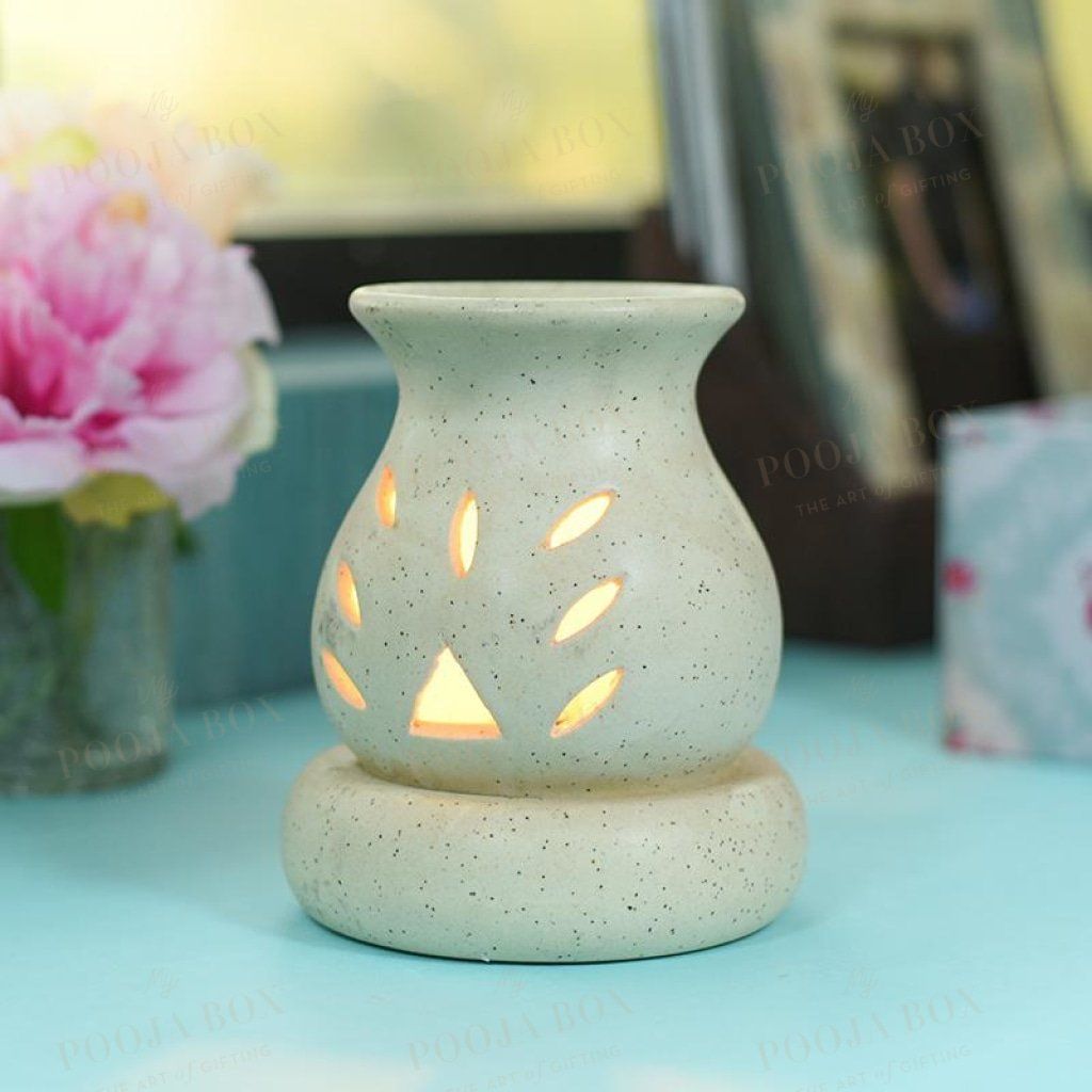 Handcrafted Brown Ceramic Pot Aroma Diffuser Diffusor
