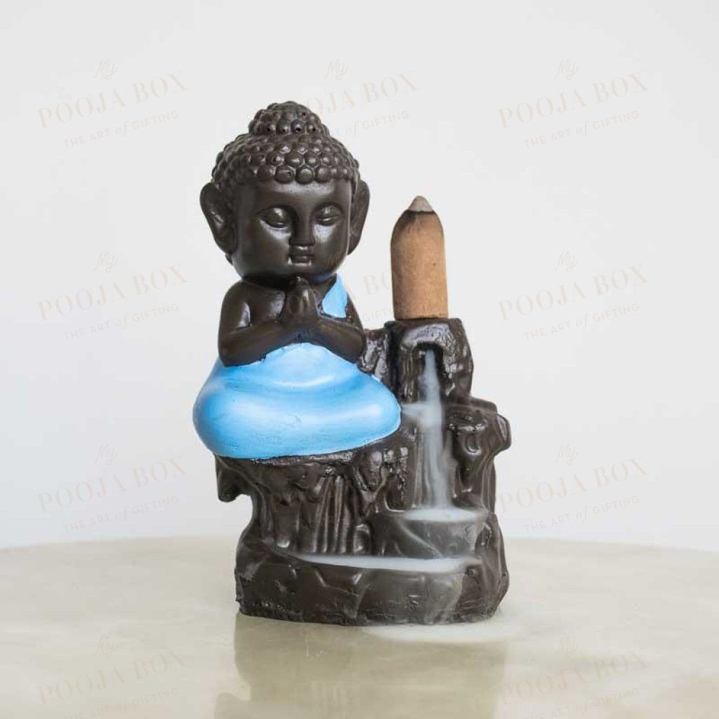 Handcrafted T-Light Lantern And Backflow Incense Holder Combo Home Decor