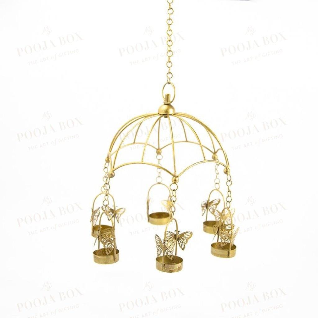 Hanging Bird Cage T-Light Holder Candle