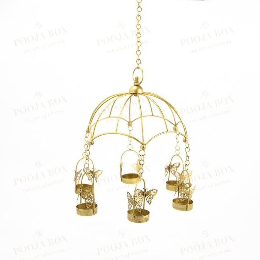 Hanging Bird Cage T-Light Holder Candle