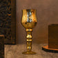 Honey Gold Flower Vase Candle Holder