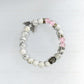 Howlite & Rose Quartz Bracelet With Buddha And Angel Wings