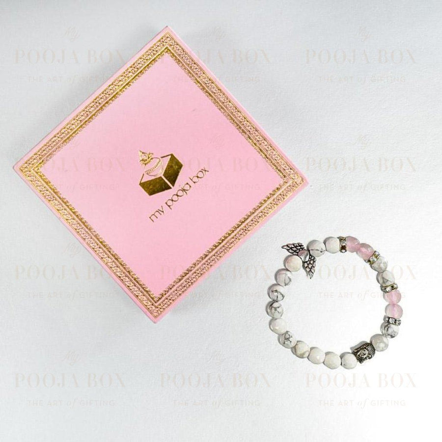 Rose Quartz and Black Tourmaline Couple Bracelet Set - Solacely