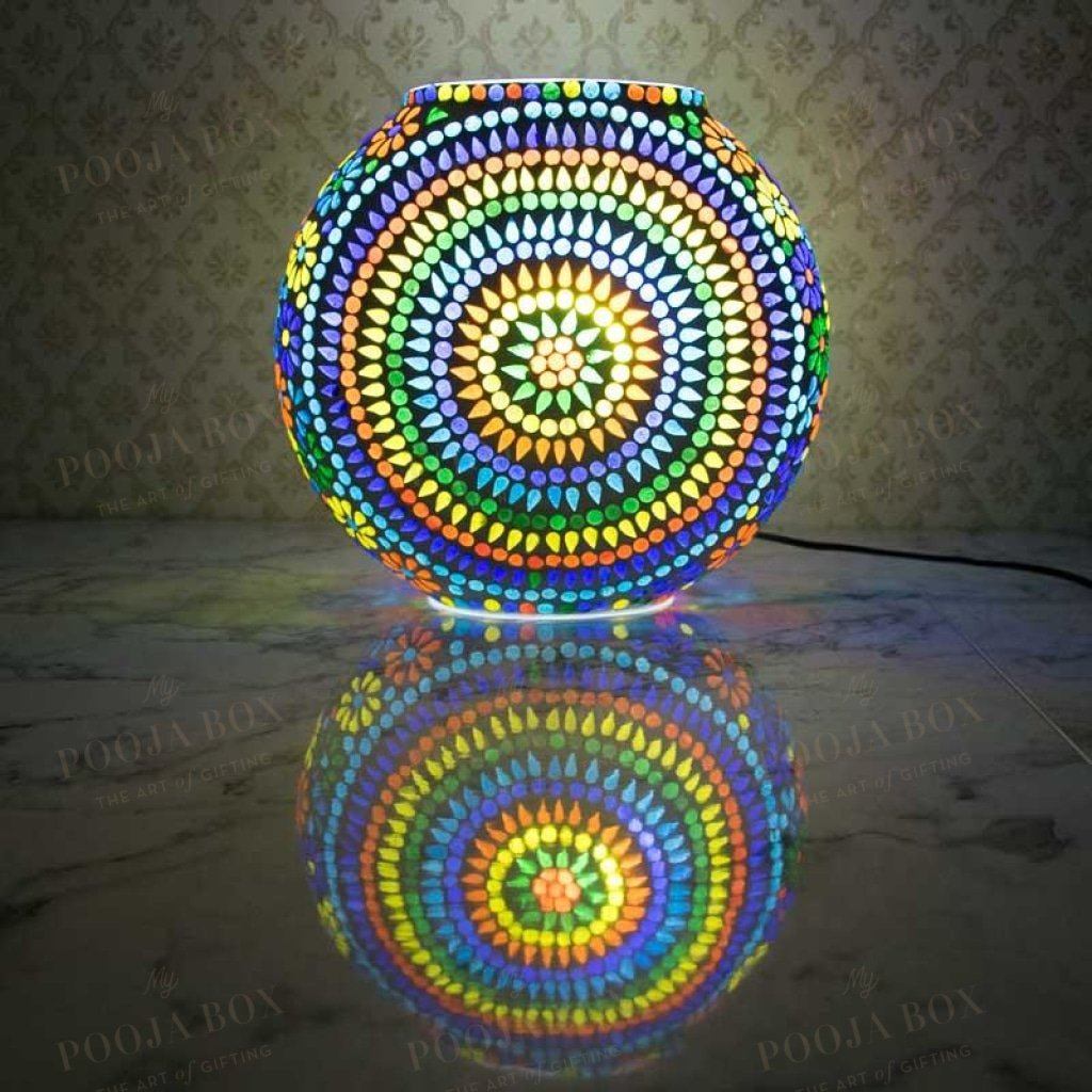 Jazzy Colorful Mosaic Table Lamp Home Decor
