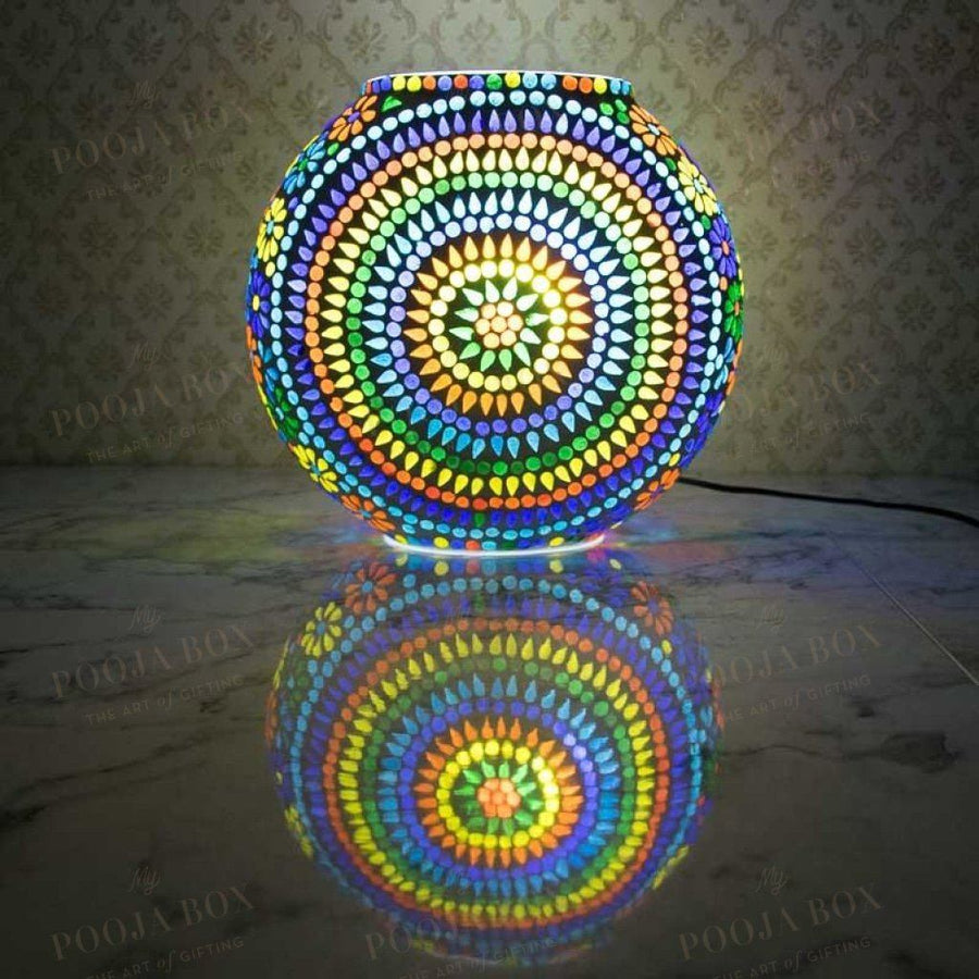 Jazzy Colorful Mosaic Table Lamp Home Decor