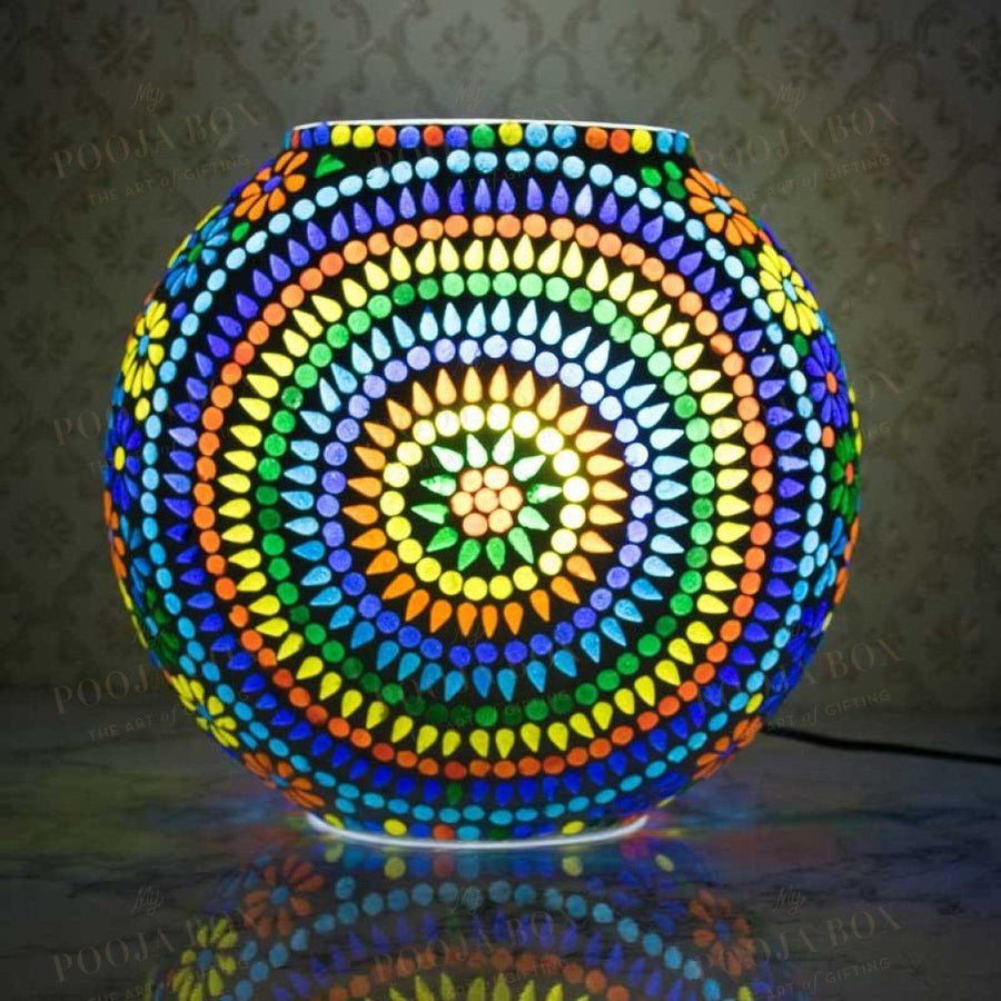 Jazzy Colorful Mosaic Table Lamp Home Decor
