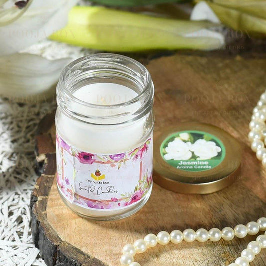 Jazzy Jasmine Glass Jar Scented Candle