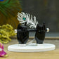 Krishna Black Flute Hand With Silver Feather Home Decor