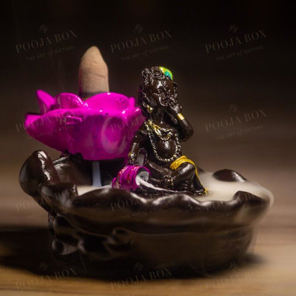 Laddu Gopal Backflow Incense Burner Holder
