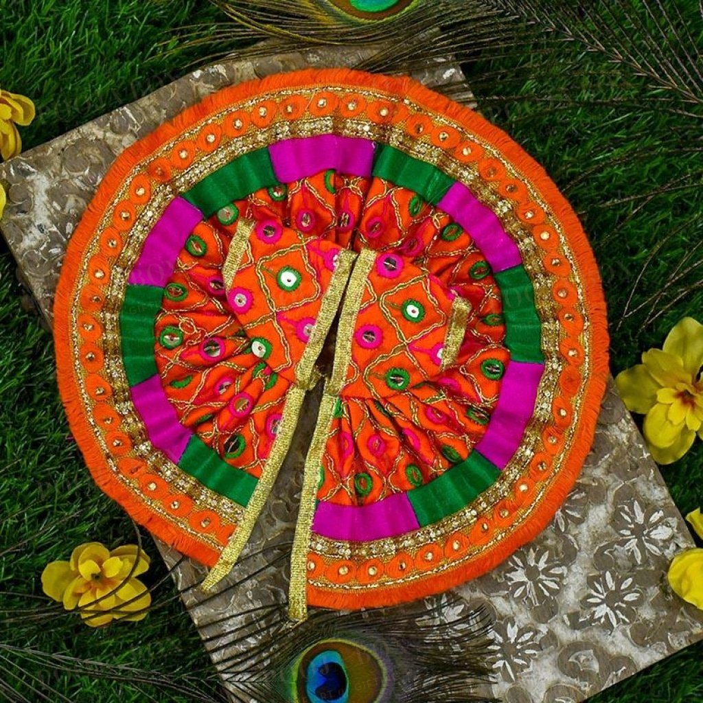 Laddu Gopal Dress With Jaipuri Print Poshak