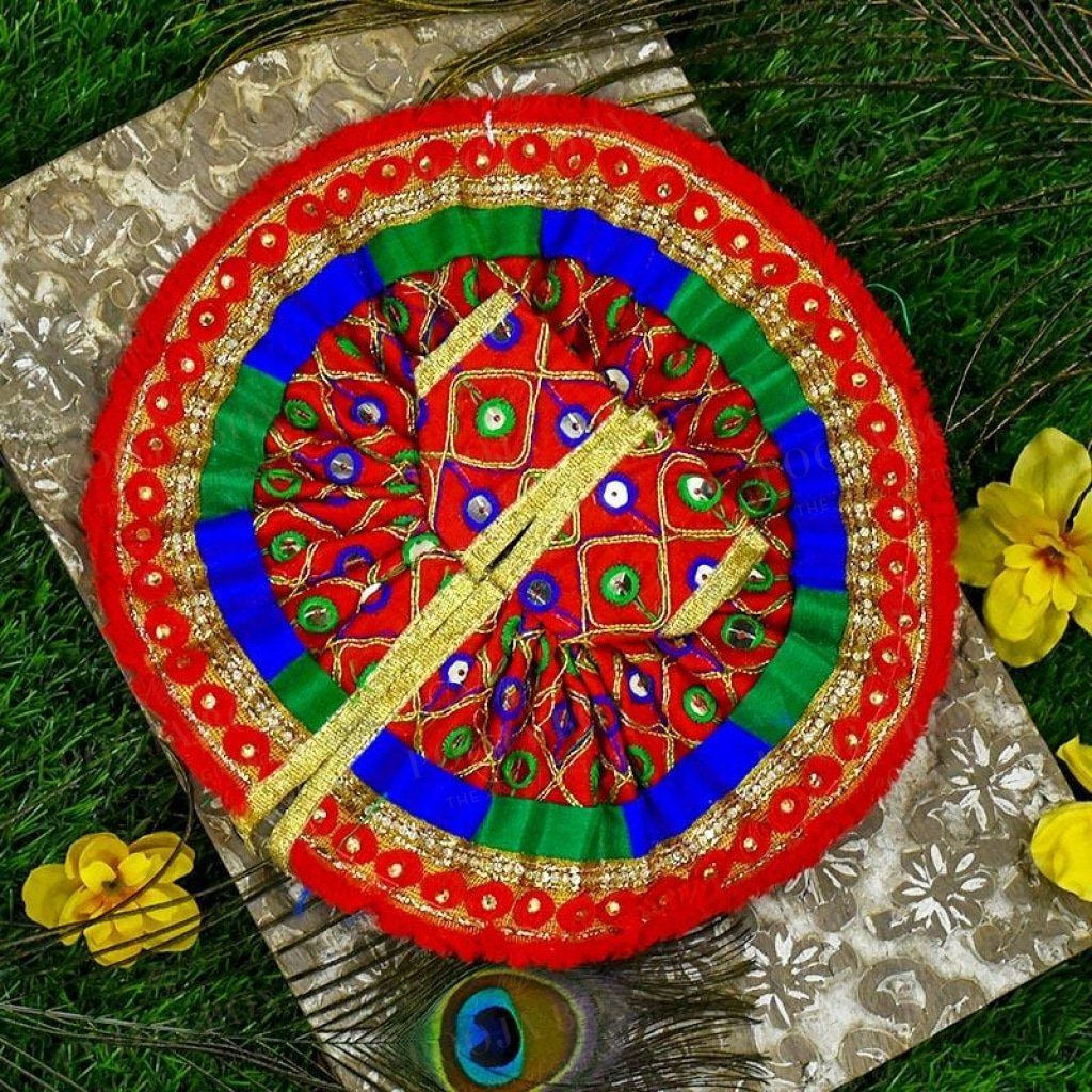 Laddu Gopal Dress With Jaipuri Print Poshak