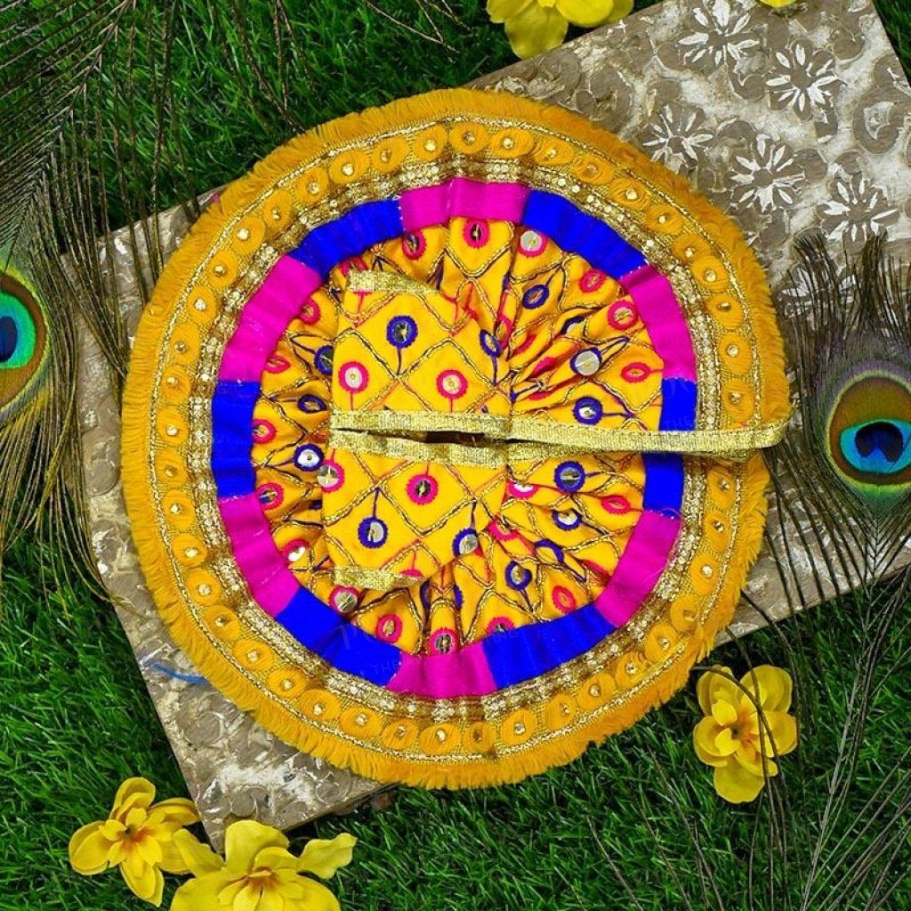 Laddu Gopal Dress With Jaipuri Print Poshak