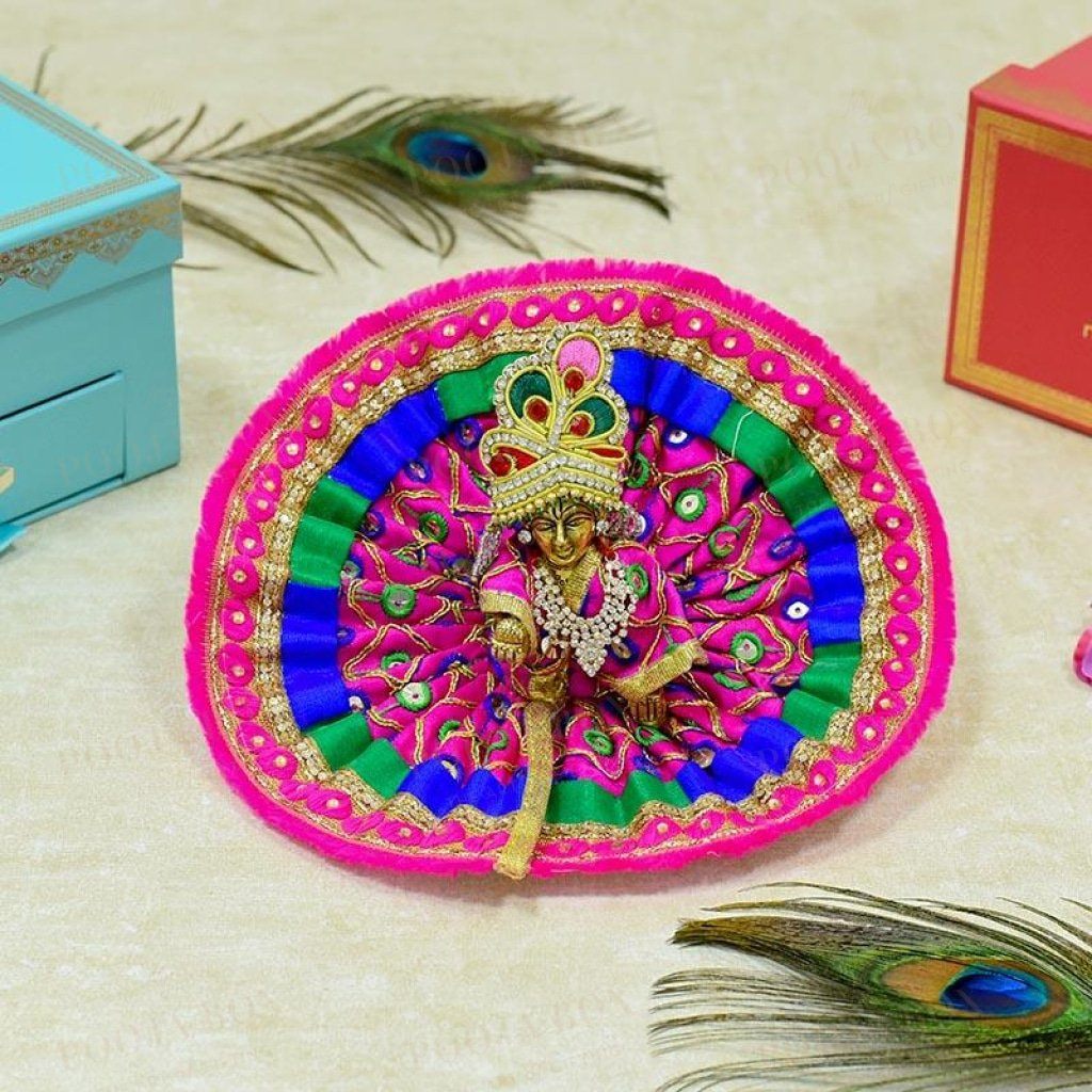 Laddu Gopal Dress With Jaipuri Print Poshak