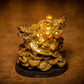 Laughing Buddha With Dragon Tortoise On Bed Of Wealth Feng Shui