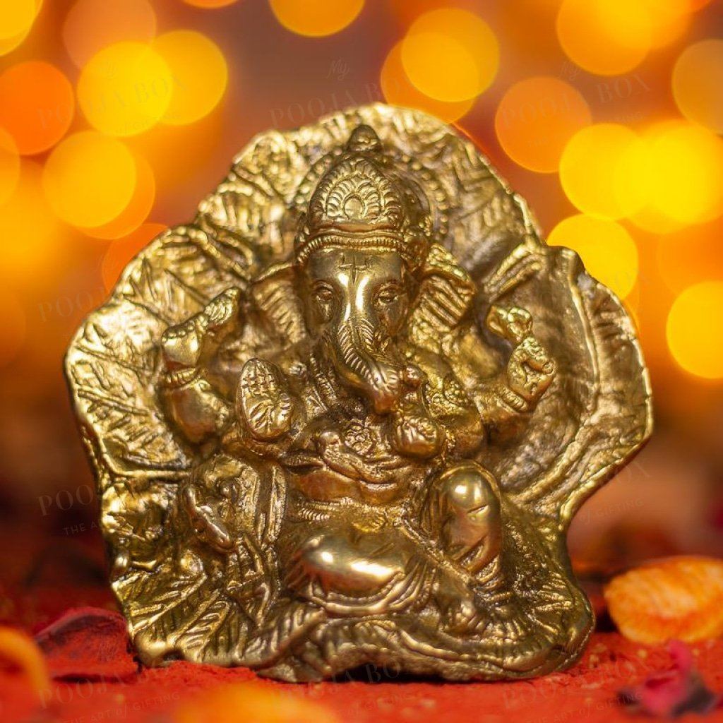 Leaf Ganesha Idols
