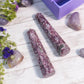 Lepidolite Crystal Healingtower/pencil (Set Of 2) Reiki Towers
