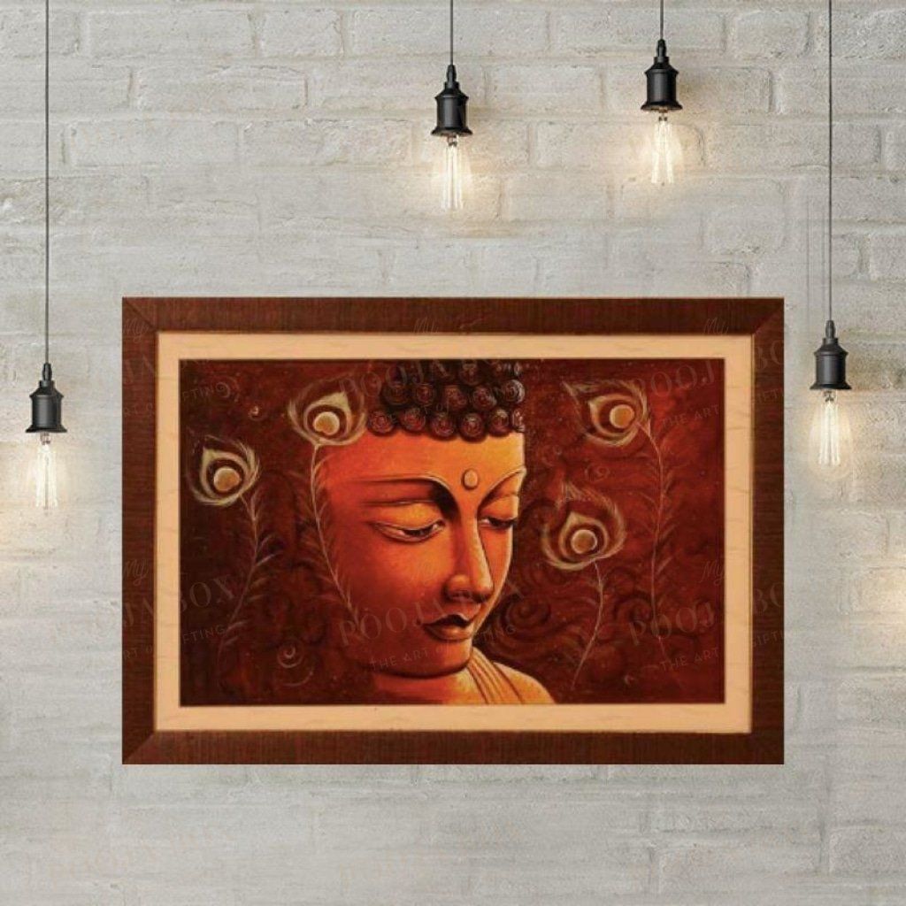 Lord Buddha Painting For Decor Framed Paintings