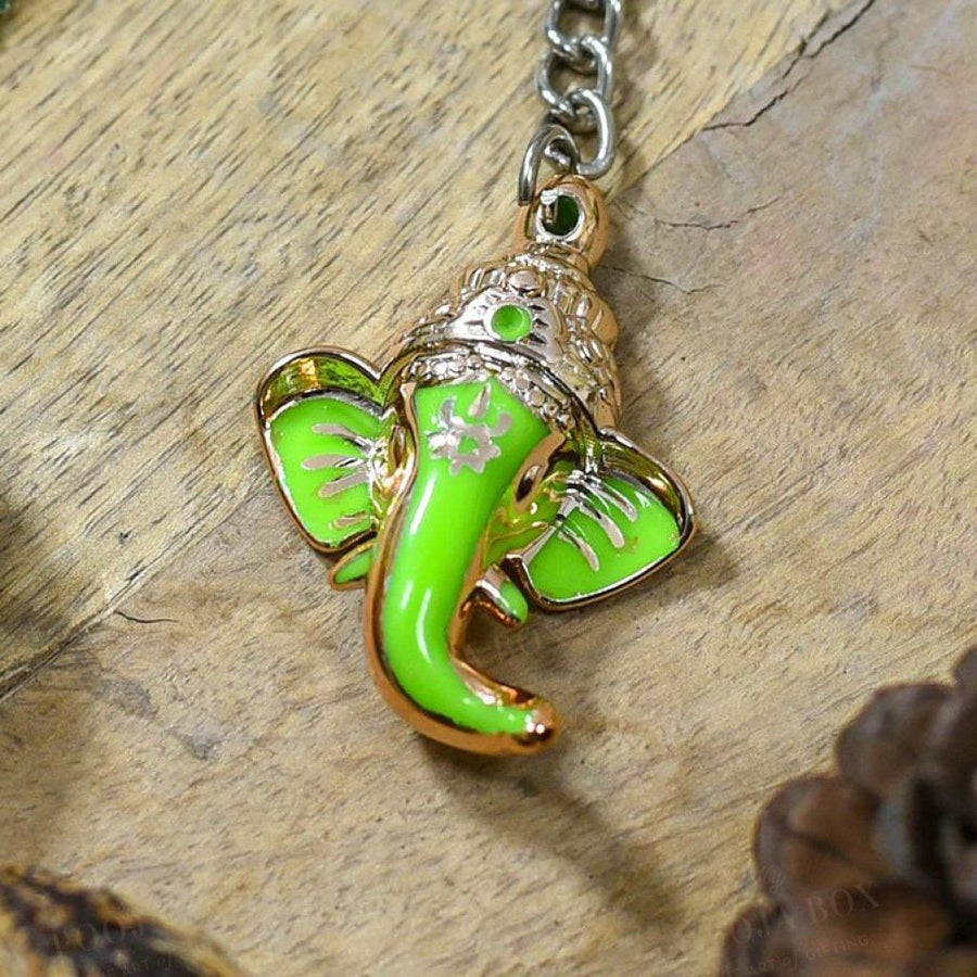Om Ganesha Metal Keyring – Hindu Ganesh Ganpati Bag Charm