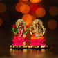 Lord Laxmi Ganesha Sitting On Lotus Flower Idols