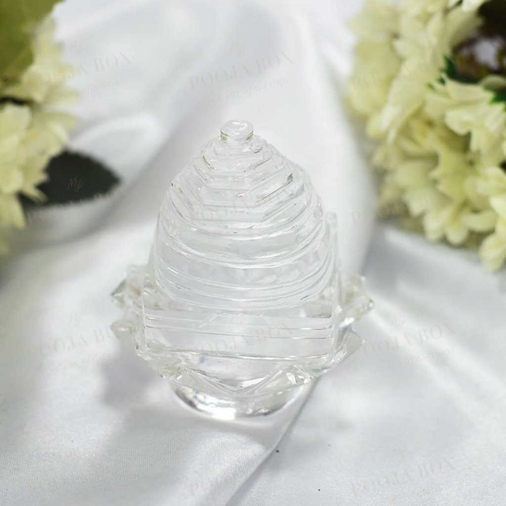 Lotus Crystal Sumeru Shree Yantra Medium