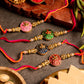 Traditional Bejewelled Rakhi (Set of 4)