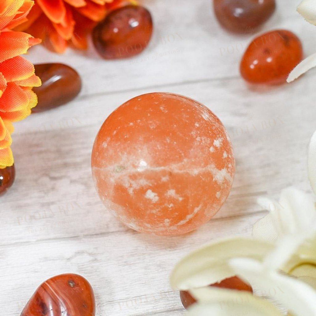 Orange Selenite Natural Ball Reiki Balls