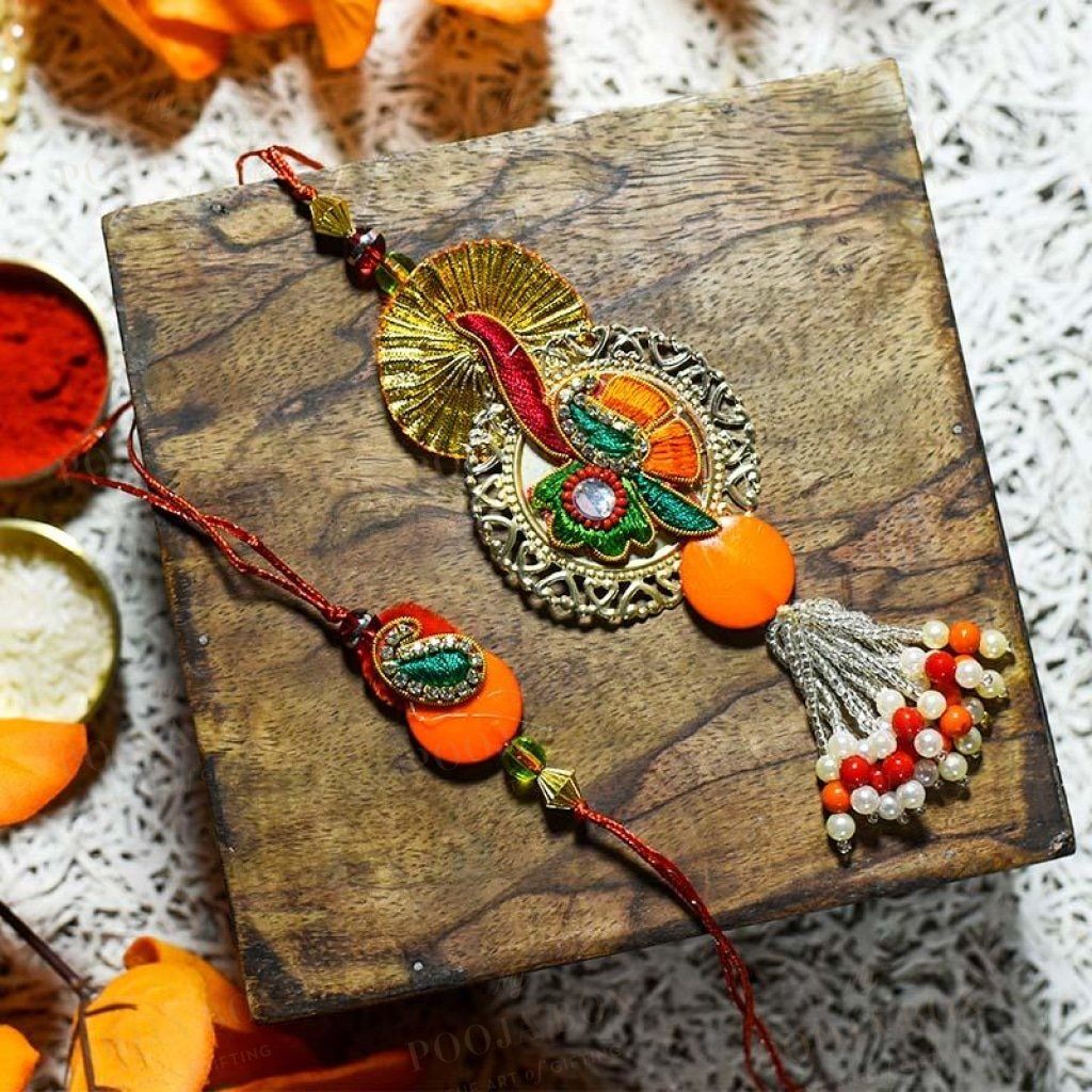Ornate Handmade Bhaiya Bhabhi Rakhi
