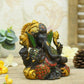 Ornate Multicolour Brass Ganesh Idol Idol