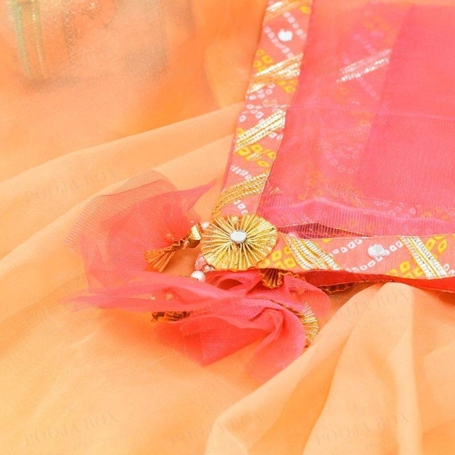 Pastel Peach Jaipuri Thali Cover