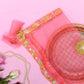 Pastel Peach Jaipuri Thali Cover