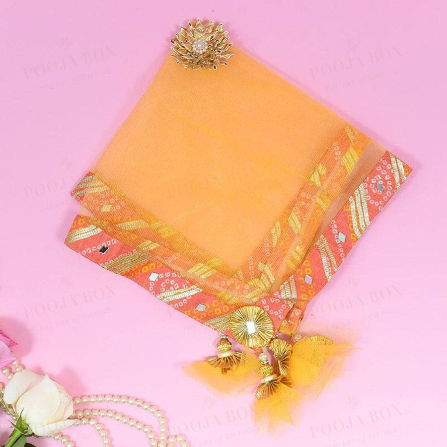 Pastel Yellow Jaipuri Thali Cover Karwa Chauth