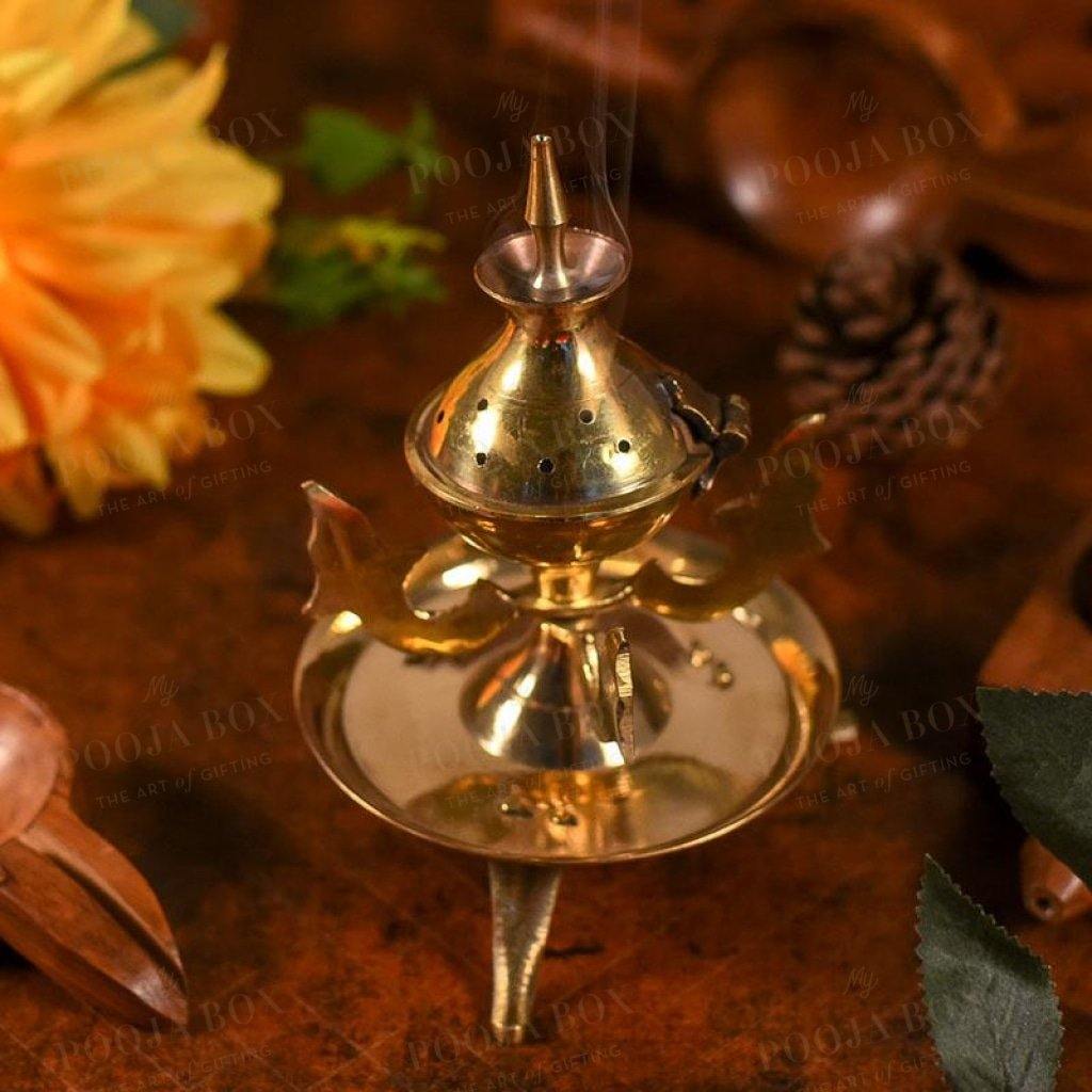 Pretty Multipurpose Brass Dhoop/incense Holder Incense