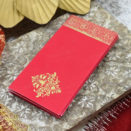Red Shagun Envelope (Pack Of 4)