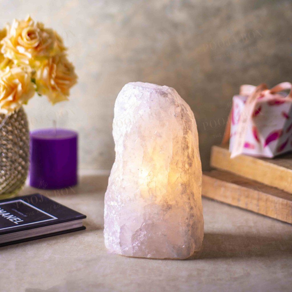 Rose Quartz Love Glow Lamp Reiki