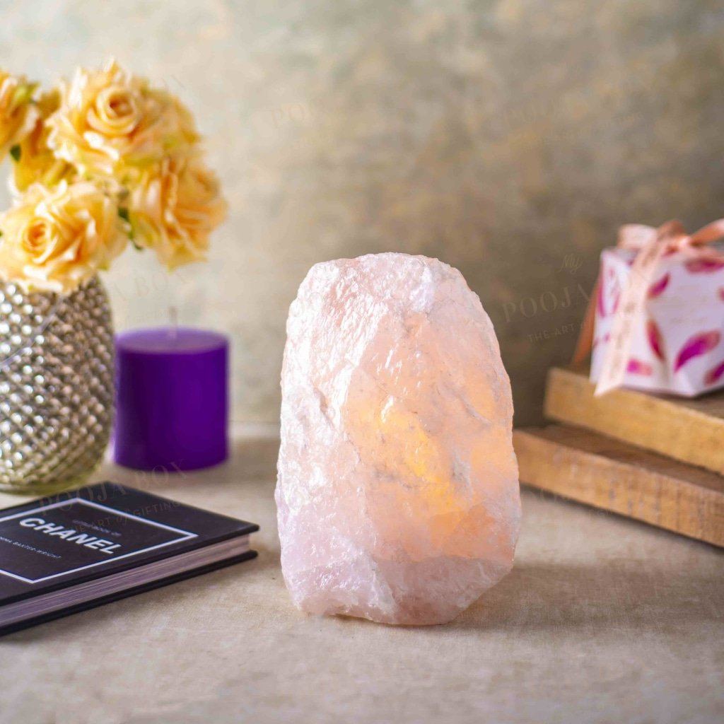 Rose Quartz Love Glow Lamp Reiki