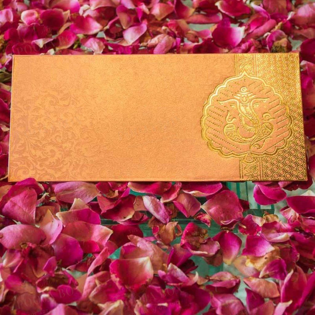 Saffron Shagun Envelope (Set Of 2)